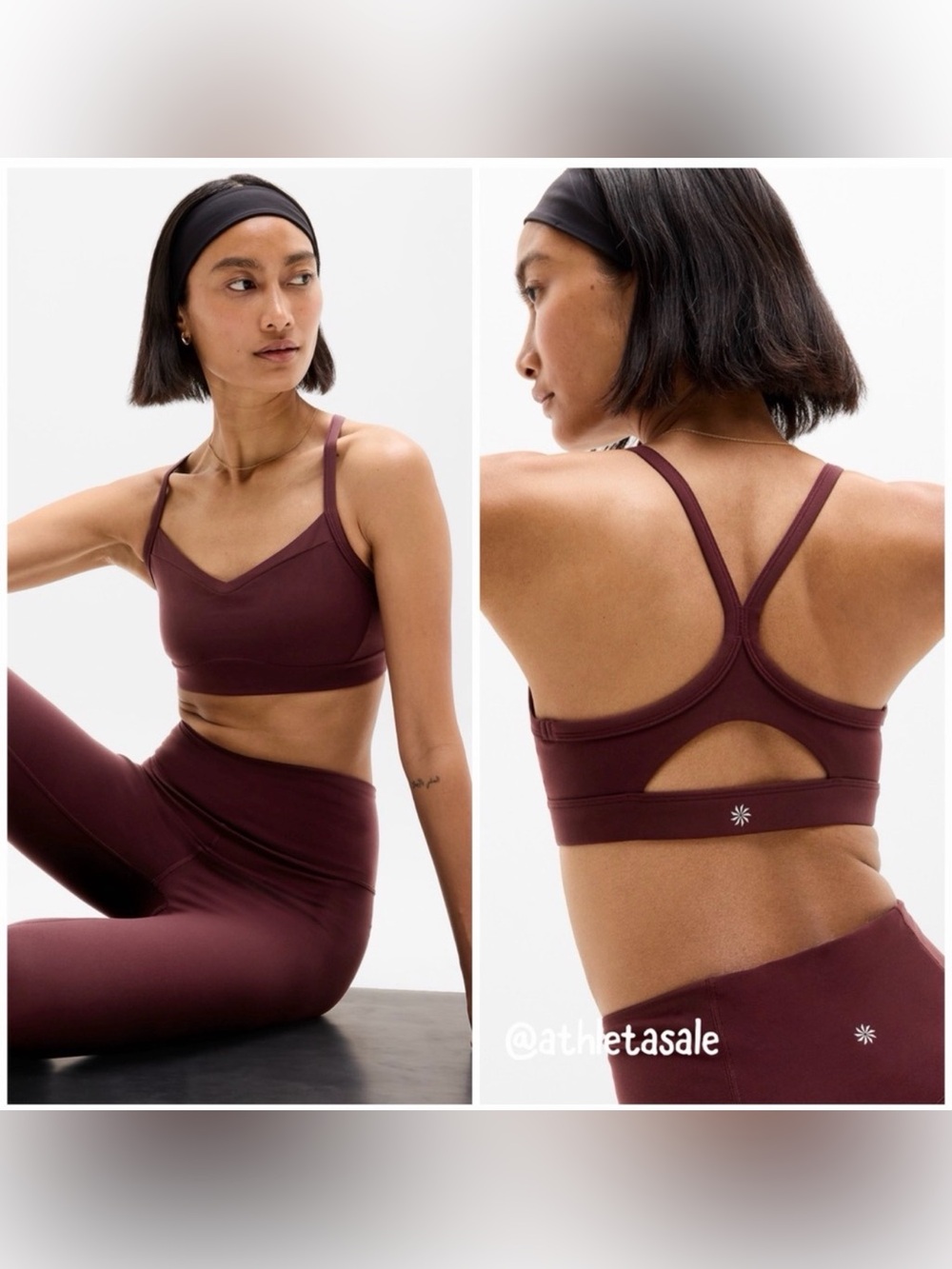 Athleta Vital Sports Bra A-C | Garnet - XSmall